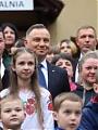 Prezydent Andrzej Duda spotkał się z uchodźcami z Ukrainy i wolontariuszami Caritas Archidiecezji Krakowskiej